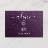Creëer je eigen diep Paarse textuur Advieskaart (Voorkant)