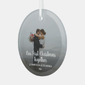 Creëer je eigen eerste kerstfeest met foto glas ornament (Voorkant links)