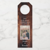 Creëer je eigen eerste kerstfeest samen foto flessenhanger (Voorkant)