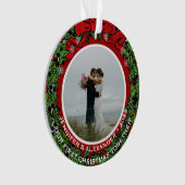 Creëer je eigen eerste kerstfeest samen foto ornament (voorkant)