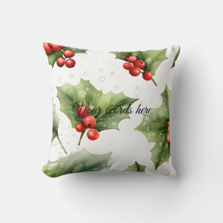 Creëer je eigen elegante Red Holly Kussen