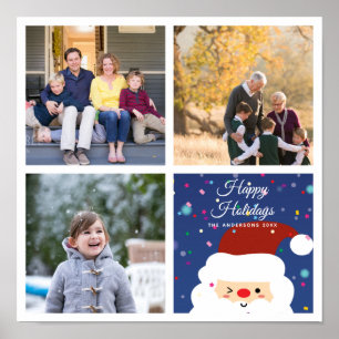 Creëer Je eigen familie Foto Collage Holiday Poster