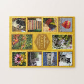 Creëer Je eigen familie Foto Collage Name Honey Legpuzzel (Horizontaal)