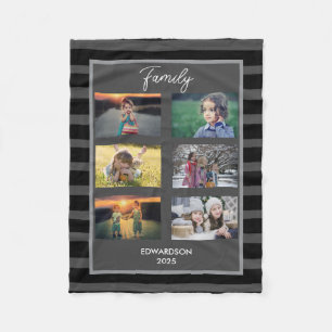 Creëer je eigen familiefogramnaam voor collage fleece deken