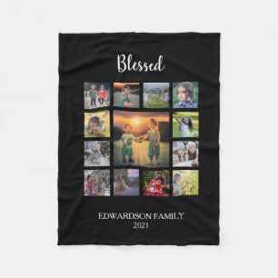 Creëer je eigen familiefogramnaam voor collage fleece deken