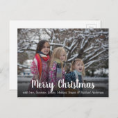 Creëer je eigen familiefoto Merry Kerstry Feestdagenkaart (Voorkant / Achterkant)