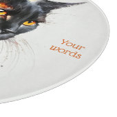 Creëer Je eigen Fiery Black Cat Snijplank (Hoek)