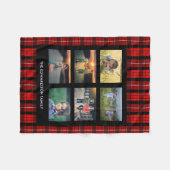 Creëer je eigen foto collage buffalo plaid fleece deken (Voorkant (Horizontaal))