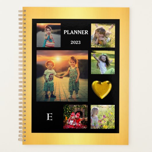 Creëer je eigen foto collage monogram planner (Voorkant)