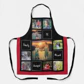 Creëer je eigen foto collage monogram schort (Voorkant)