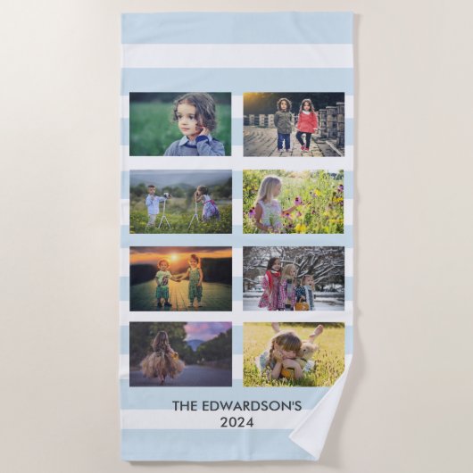 Creëer je eigen foto collage strandlaken (Voorkant)