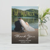 Creëer je eigen foto Dank je bruiloft Bedankkaart (Staand voorkant)