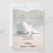 Creëer je eigen foto Dank je bruiloft Bedankkaart (Achterkant)