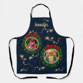 Creëer je eigen foto Merry kerstmonogrammen Schort (Voorkant)