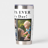 Creëer je eigen fotocollage beste opa ooit geïsoleerde drinkbeker (Achterkant)