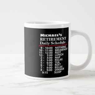 Creëer Je eigen Funny Schedule Retirement Gift Extra Grote Beker