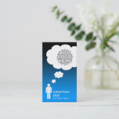 creëer je eigen gedachtenbubbel visitekaartje (Staand voorkant)