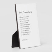 Creëer Je eigen gedicht Fotoplaat (Zijkant)