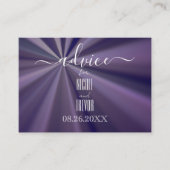 Creëer je eigen gedurfde Paarse zonnestraal Advieskaart (Voorkant)