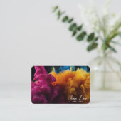 Creëer je eigen gele kleurwolken visitekaartje (Staand voorkant)