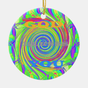 Creëer Je eigen God zegene je Inspirerend tekst Keramisch Ornament