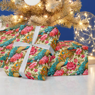 Creëer Je Eigen Gouden Pauwentuin Cadeaupapier
