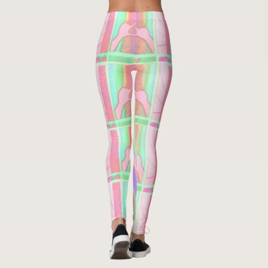 Creëer je eigen grappige vredesliefde Eenheid desi Leggings (Achterkant)