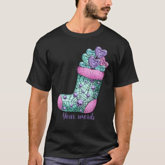 Creëer Je eigen griezelige kerstkous T-shirt (Voorkant)