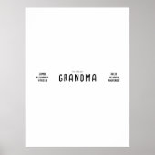 Creëer je eigen grootouders Fotocollage Large Poster (Voorkant)