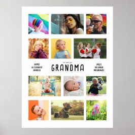 Creëer je eigen grootouders Fotocollage Large Poster