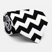 Creëer Je eigen grote zwarte zigzagpatroon Stropdas (Opgerold)