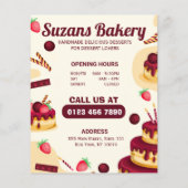 Creëer je eigen handgemaakte met liefde Bakery men Flyer (Achterkant)