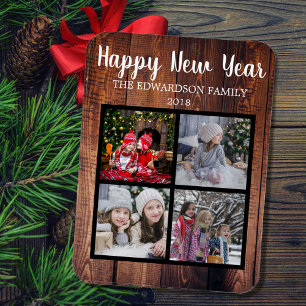 Creëer je eigen Happy Nieuwjaar fotocollage Magneet