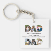 Creëer je eigen Happy vaders dag 6 fotocollage Sleutelhanger (Voorkant)