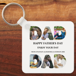 Creëer je eigen Happy vaders dag 6 fotocollage Sleutelhanger