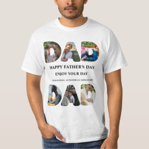 Creëer je eigen Happy vaders dag 6 fotocollage T-shirt