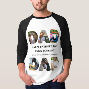 Creëer je eigen Happy vaders dag 6 fotocollage T-shirt