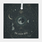 Creëer Je eigen hemelse manen Glas Ornament (Achterkant)