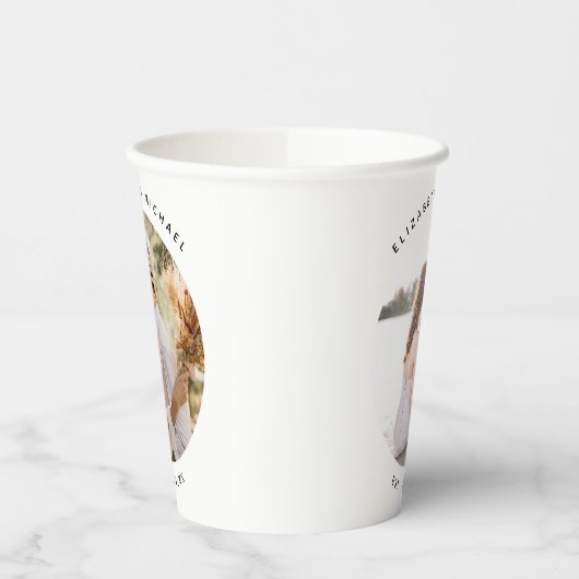 Creëer Je eigen huwelijksfoto op Elegant Papieren Bekers (Links)