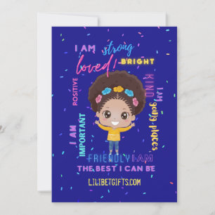 Creëer Je Eigen I AM - Positieve Meisjes Affirmati Kaart