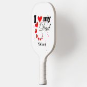 Creëer je eigen Ik hou van mijn vader Pickleball Paddle (Links)