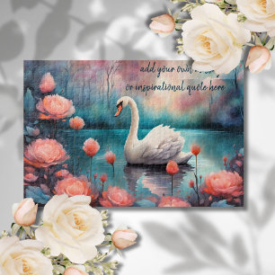 creëer je eigen inspirerend boodschap, Swan Legpuzzel