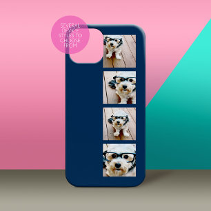 Creëer je eigen instagram Collage Navy 4 Afbeeldi Case-Mate iPhone 14 Plus Hoesje
