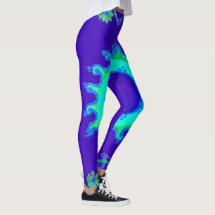 Creëer je eigen Iridescent Blue Clothing Pattern Leggings