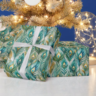 Creëer Je Eigen Juweeltonen Pauwveren Cadeaupapier