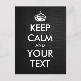 Creëer je eigen "Keep Calm and Carry On" (metal 1) Briefkaart