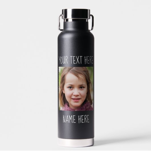 Creëer Je eigen Kind foto Waterfles (Voorkant)