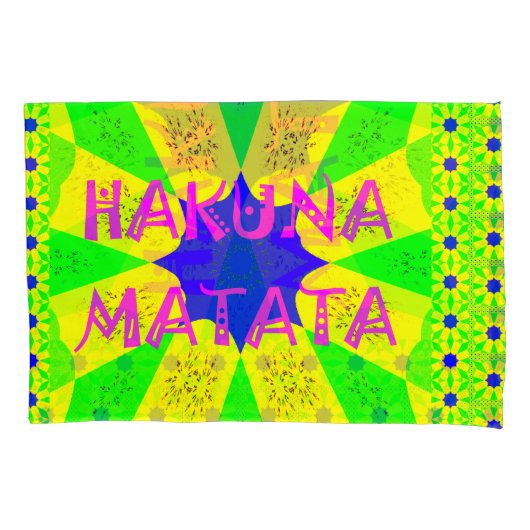 Creëer Je eigen kleurrijke Hakuna Matata Kussensloop (Voorkant-Links)