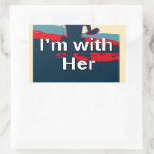 Creëer je eigen kleurrijke verandering die ik met rechthoekige sticker (Tas)