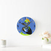 Creëer je eigen kleurrijke vrouw van kleuren ronde klok (Huis)